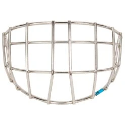 CCM Carbon Steel Youth Straight Bar Cage - Chrome -Bauer Sales Store ccm goalie accessories carbon steel straight goalie cage yth chrome inset2